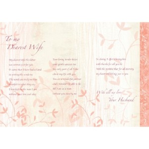 Nearest & Dearest Card - Dearest Wife (1 Pc) NDE021 Nearest & Dearest Card - Dearest Wife (1 Pc) NDE021